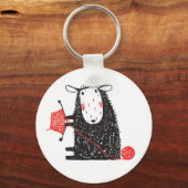 Porte-clés Porte - clé de mouton tricot (Recto)