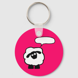 Porte-clés Porte - clé de moutons de bulle des textes