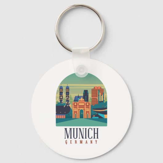 Porte-clés Porte - clé de Munich Allemagne (Recto)