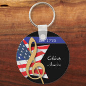 Porte-clés Porte - clé de musique patriotique (Recto)