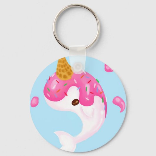 Porte-clés Porte - clé de narval à la crème glacée (Recto)