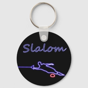 Porte-clés Porte - clé de néon de skieur de l'eau de slalom