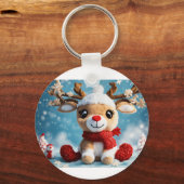 Porte-clés Porte - clé de Noël des cerfs de bébé (Recto)
