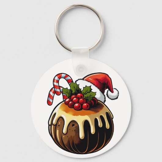 Porte-clés Porte - clé de Noël Pudding (Recto)