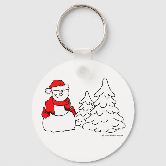 Porte-clés Porte - clé de Noël Snowman (Recto)