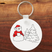 Porte-clés Porte - clé de Noël Snowman (Recto)