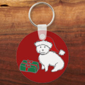 Porte-clés Porte - clé de Noël Westie (Recto)