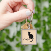 Porte-clés Porte - clé de nom de chat noir (main)