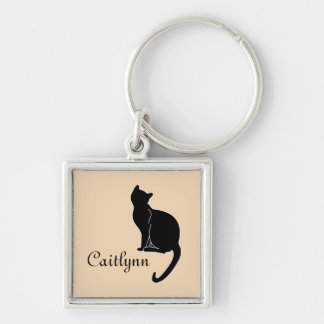 Porte-clés Porte - clé de nom de chat noir