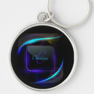 Porte-clés Porte - clé de nom et prénoms de monogramme