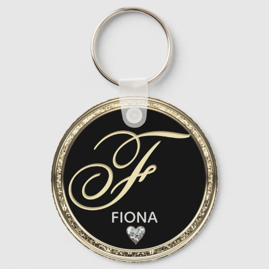 Porte-clés Porte - clé de nom initial du monogramme (Recto)