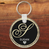 Porte-clés Porte - clé de nom initial du monogramme (Recto)