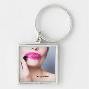 Porte-clés Porte - clé de nom personnalisé Lipstick mal appli