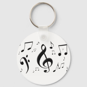 Porte-clés Porte - clé de notes musicales bulles