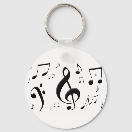 Porte-clés Porte - clé de notes musicales bulles (Recto)