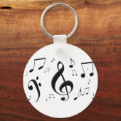 Porte-clés Porte - clé de notes musicales bulles (Recto)