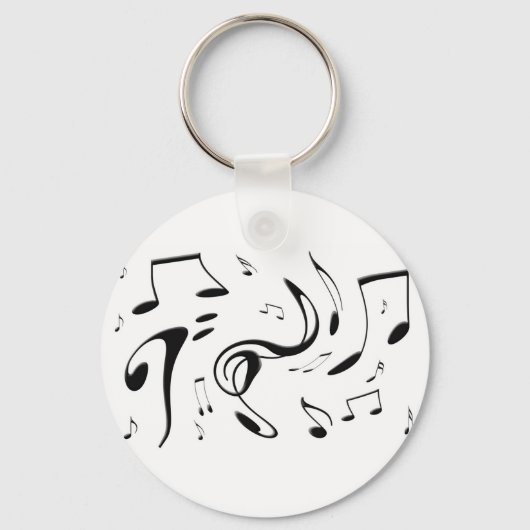Porte-clés Porte - clé de notes musicales tordues (Recto)