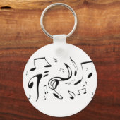 Porte-clés Porte - clé de notes musicales tordues (Recto)
