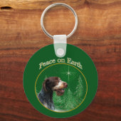 Porte-clés Porte - clé de paix À poils durs Pointer allemand (Recto)