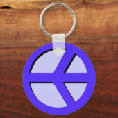 Porte-clés Porte - clé de paix horizontale (bleu) (Recto)