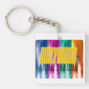 Porte-clés porte - clé de palmiers colorés "Hollywood"
