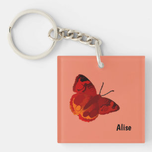 Porte-clés Porte - clé de papillon Buckeye dans Peach