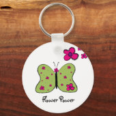 Porte-clés Porte - clé de papillon d'alimentation des fleurs (Recto)
