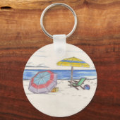 PORTE-CLÉS PORTE - CLÉ DE PARASOLS DE PLAGE (Recto)