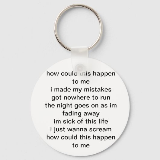 Porte-clés Porte - clé de paroles (Recto)