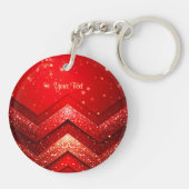 Porte-clés Porte - clé de Parties scintillant décorative roug (Dos)