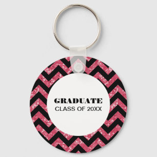 Porte-clés Porte - clé de Parties scintillant rose Chevron