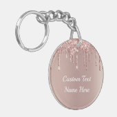 Porte-clés Porte - clé de Parties scintillant rose Gold avec  (Devant gauche)