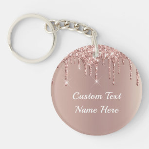 Porte-clés Porte - clé de Parties scintillant rose Gold avec 