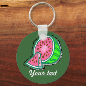 Porte-clés Porte - clé de pastèque personnalisable (DARK) (Recto)