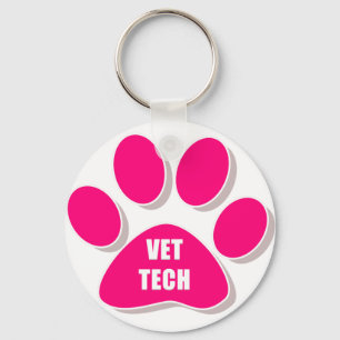 Porte-clés porte - clé de patte vettech rose
