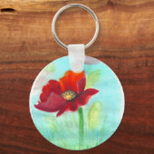 Porte-clés Porte - clé de pavot peint main (Recto)