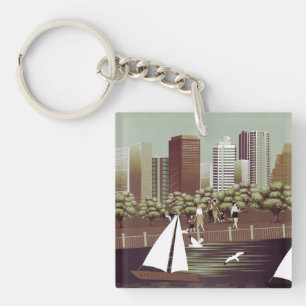 Porte-clés Porte - clé de paysage urbain