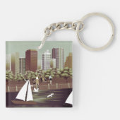Porte-clés Porte - clé de paysage urbain (Dos)