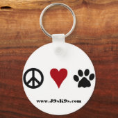 Porte-clés Porte - clé de Peace-Love-Paws (Recto)