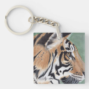 Porte-clés Porte - clé de peinture d'aquarelle de TIGRE