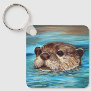 Porte-clés Porte - clé de peinture River Otter