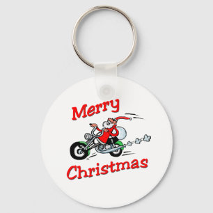 Porte-clés Porte - clé de Père Noël de moto