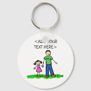 Porte-clés Porte - clé de petite fille de papa (Brunette)