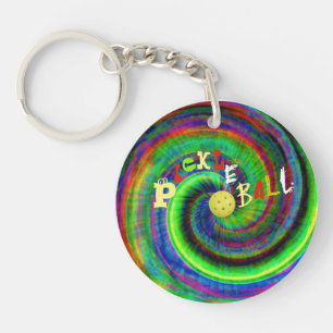 Porte-clés Porte - clé de Pickleball de colorant de cravate