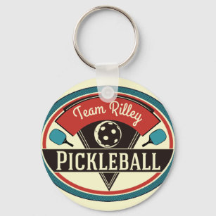 Porte-clés Porte - clé de Pickleball - Design Vintage