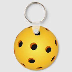 Porte-clés Porte - clé de Pickleball - Jaune