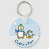 Porte-clés Porte - clé de pingouins à neige (Recto)