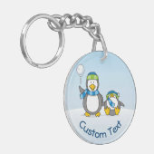 Porte-clés Porte - clé de pingouins à neige (Devant gauche)