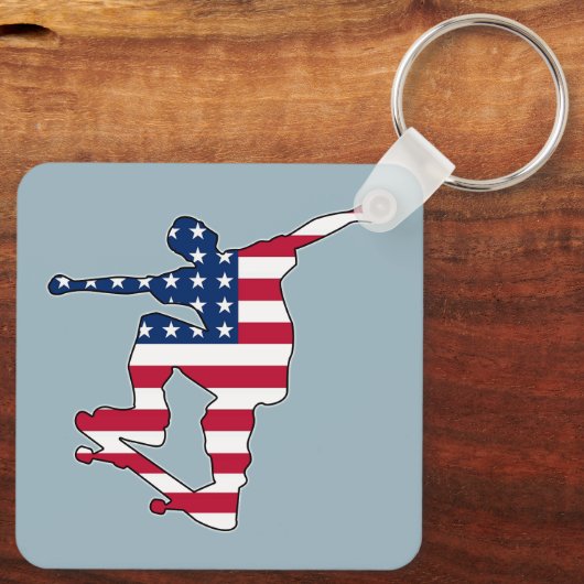 Porte-clés Porte - clé de planches à drapeau américain (Verso)