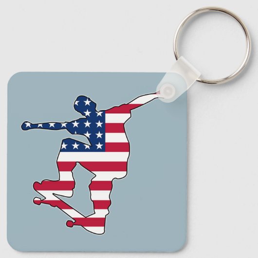 Porte-clés Porte - clé de planches à drapeau américain (Dos)